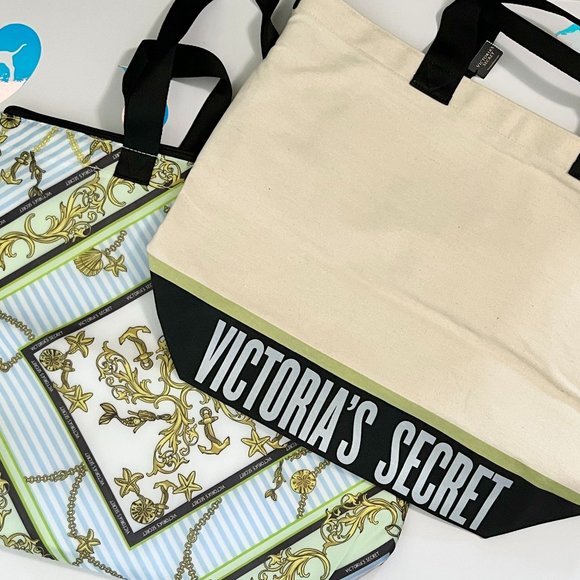 New Victoria's Secret 2 in 1 Carryall Tote with Removable Insulated Cooler Bag - Picture 6 of 9